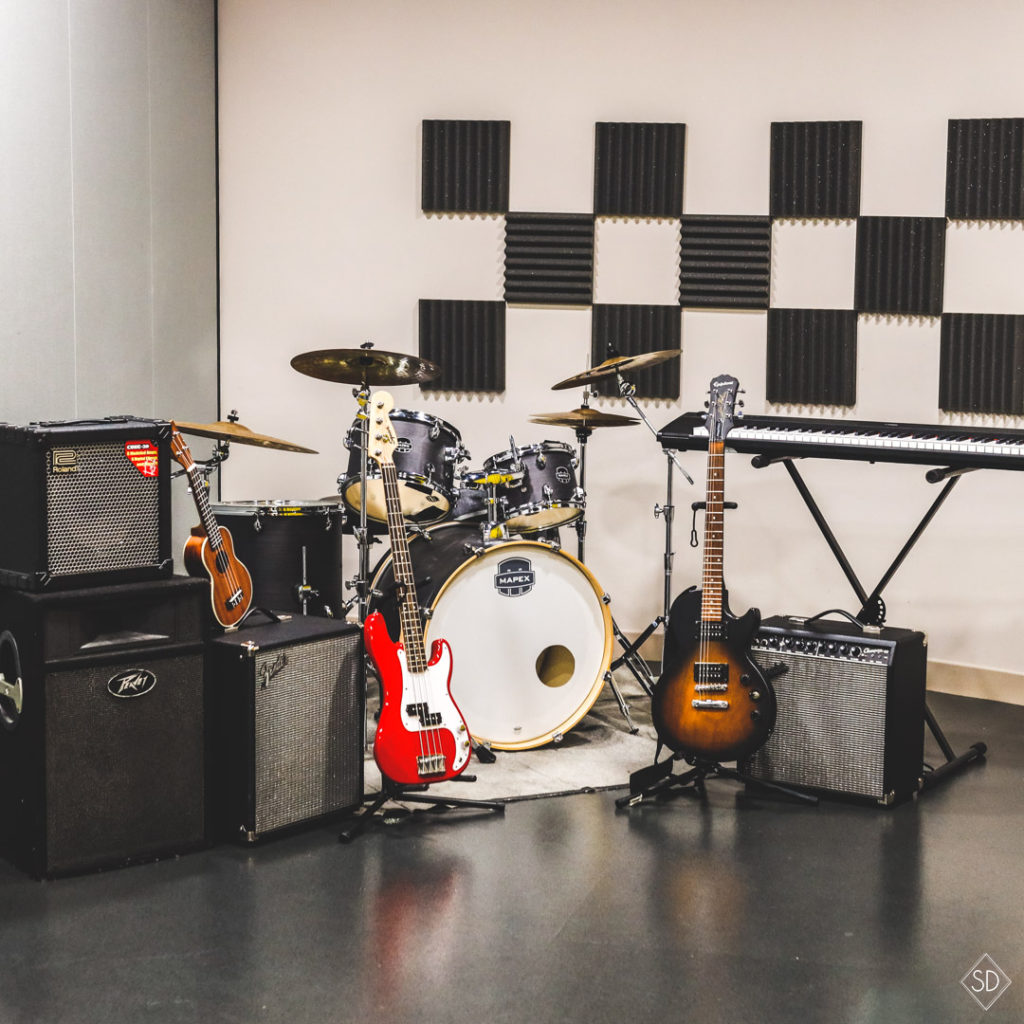 image du studio de répetition de la MJC Boris Vian - photo prise par Sael Darrig